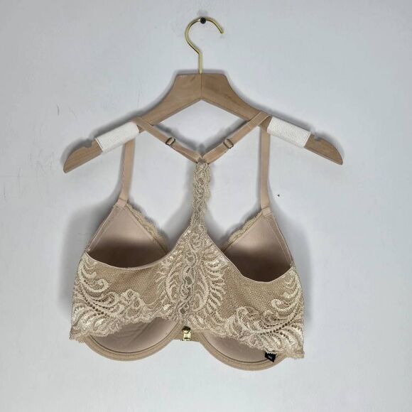 Natori Feathers Plunge Front Close T-Shirt Bra Size 36DD - Picture 3 of 5